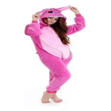 Imagem de Pijama Kigurumi Lilo Stitch Angel Adulto Macacão Filme Cosplay - Mundo