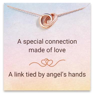 Imagem de STORYJEWELLERY Colar de melhor amigo, colar de amizade para mulheres, presente para amigas femininas, presentes de amizade para mulheres amigas, presentes para melhores amigas, presentes para mulheres, colar de joias com pingente para mulheres, Banhado a latão com ouro rosa 18K, Zircônia cúbica grau