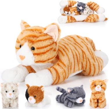 Imagem de Bichos de Pelúcia Skylety Cat com Bebês - Pacote com 5 Unidades