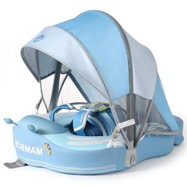 Imagem de Boia de natação para bebês Mambobaby com dossel boia de natação sólida para bebês treinadores de natação, treinamento de natação, sem ar, flutuadores de água não infláveis na cintura para crianças