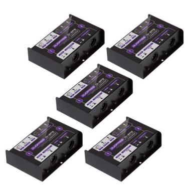 Imagem de Kit 5 direct box passivo duplo waldman di-2ps 2 canais