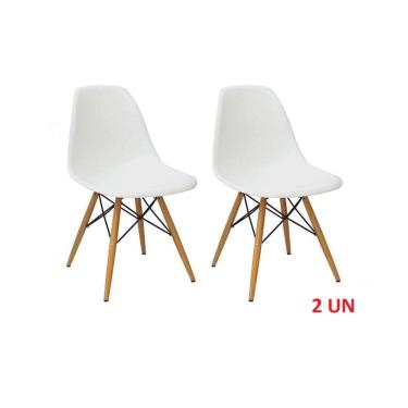 Imagem de Kit 2 Cadeiras Eiffel Sala Jantar Cozinha Escritório Charles Eames Branca