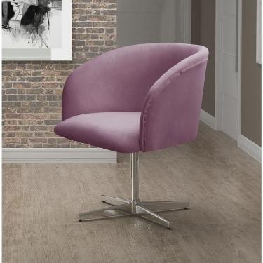 Imagem de Poltrona Atenas Base Giratória de Alumínio Sala de Estar