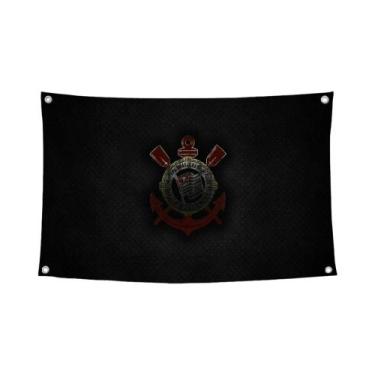 Imagem de Bandeira do Corinthians Paulista em Poliéster - Decoração para Área Ex