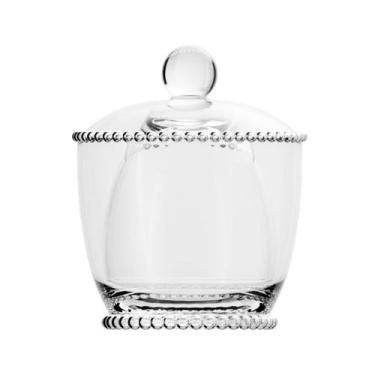 Imagem de Manteigueira Francesa de Vidro Wolff com Tampa Pearl Bolinha 10,5x11cm