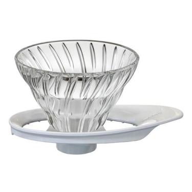 Imagem de Suporte Coador Hario Vidro Branco V60-02 - 1-4 Xíc