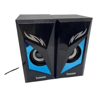 Imagem de Caixa de Som Multimídia, 3W, USB, Modelo MTS 8893, Preto e Azul