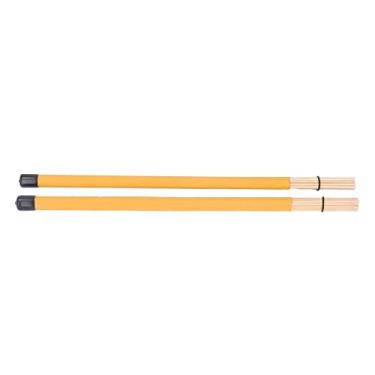 Imagem de Acouto 2pcs Pincéis Ferramentas de Percussão para MERs Confortável Design Portátil Amarelo (Amarelo)