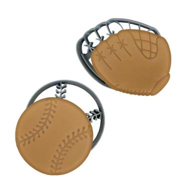 Imagem de Moose Goods Conjunto de 2 cortadores de biscoito de beisebol – formas e carimbos de cortador de biscoito de beisebol, luva de beisebol esportiva para suprimentos de confeitaria DIY para festas