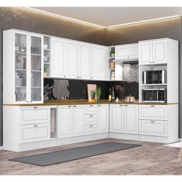 Imagem de Cozinha Modulada de Canto 10 peças 14 Portas 7 Gavetas Americana Henn 