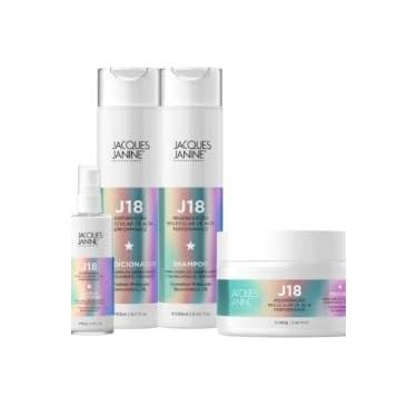 Imagem de Jacques Janine J18 Shampoo e Condicionador Máscara 240g Leave-in 118ml