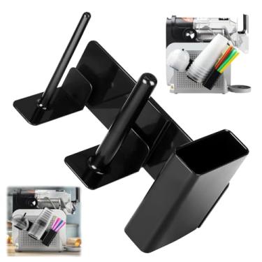 Imagem de Organizador de copos para máquina Ninja Slushie FS301/FS300, organizador lateral 3 em 1, suporte multifuncional para copos para cozinhas, cafés, lojas de chá com leite (preto)