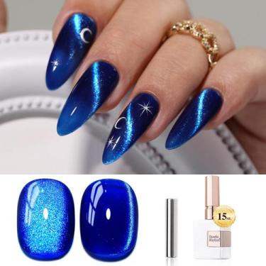 Imagem de Esmalte de unhas Double Rhythm Cat Eye Gel 15mL com glitter holográfic