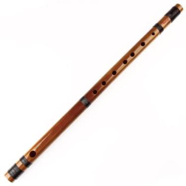 Imagem de Flauta para iniciantes 7/8 hon flauta japonesa de bambu com linhas pretas flauta para iniciantes instrumento de sopro de bambu feito à mão instrumento musical instrumento musical