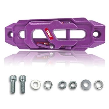 Imagem de XYCLE Guincho Fairlead com gancho de reboque, 7075 alumínio Hawse Fairlead com gancho de guincho forjado de aço de liga de alta resistência, gancho de guincho 9071.8 kg (roxo)