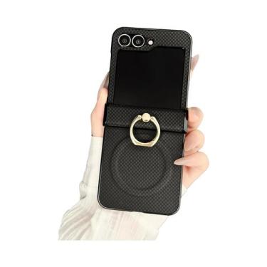 Imagem de Capa Magnética De Luxo Para Celular Samsung Z Flip 7 6 5 4 3 Com Carre