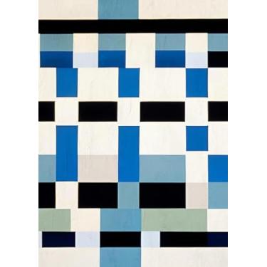 Imagem de Quadro Decorativo com Estampa Mid Century Modern Geometric Colorful Composition 50 x 50 Papel 1 unidade