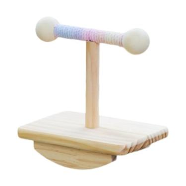Imagem de FashionCha Brinquedo de Madeira para, Brinquedo para áreas Internas E Externas, Academia, Suporte de Mesa de Madeira para Pássaros, Calopsitas
