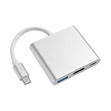 Imagem de xingbaichen Hub e adaptador USB C 11 em 1 – 4K, tipo C PD, USB 3.0, Ethernet RJ45, leitor de cartão SD/TF, auxiliar de 3,5 mm – estação de ancoragem versátil para MacBook Pro/Air e outros laptops tipo
