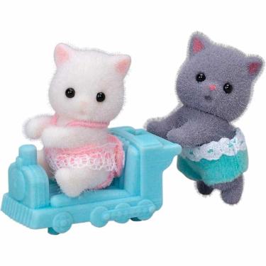 Imagem de Figuras - Sylvanian Families - Gêmeos Gatos Persas - Epoch Magia