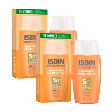 Imagem de Kit 2 Protetor Solar Insdin Fotoprotector FPS 30 FusionWater Magic Glow 50ml