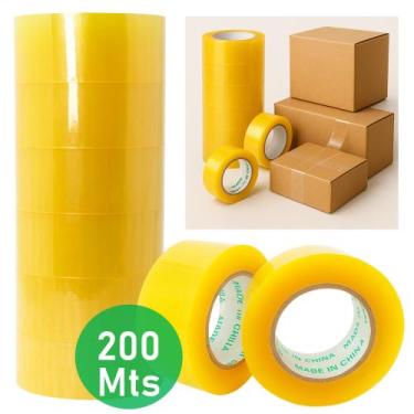 Imagem de Fita Adesiva Transparente 48mm x 200m, Alta Resistência e Aderência JD