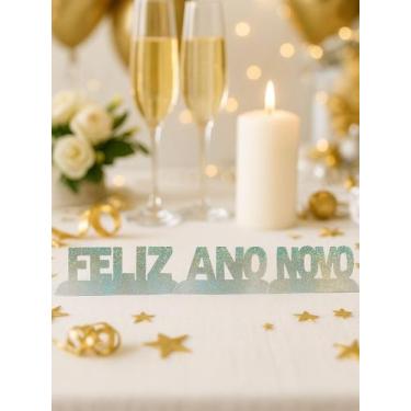 Imagem de Decoração de Mesa Feliz Ano Novo Enfeite Festa Réveillon - Crgfestas