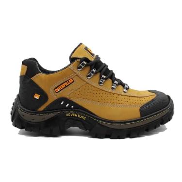 Imagem de CAT Adventure Bota Masculina em Couro, Cano Curto, Design Esportivo, Ideal para Aventura e Uso Diário (Mostarda, Padrão BR, BR, Adulto, Numérico, 42)