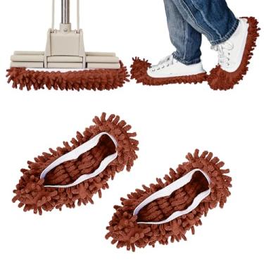 Imagem de 1 par de capa de sapatos espanador de poeira, chinelos laváveis reutilizáveis para limpeza de piso, casa, escritório, banheiro, limpeza de cozinha