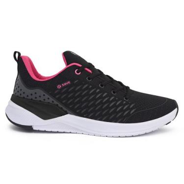 Imagem de Tênis Esportivo It Shoes Amortecedor Gel Feminino, Preto, Rosa, 38, Fe