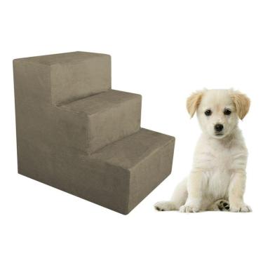 Imagem de Escada Pet Para Cães E Gatos Suede Capuccino Dal Poz Estofados