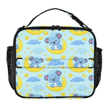 Imagem de Blueangle Lancheira de coalas de desenho animado para homens, mulheres e adultos, lancheira pequena para trabalho de escritório, piquenique - bolsa térmica portátil reutilizável (121)