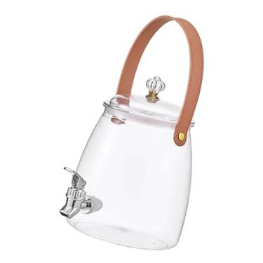 Imagem de WeiLaiKeQi Recipiente de bebida em chaleira fria com, alça portátil transparente, jarra de água de para festas ao ar livre, 25l