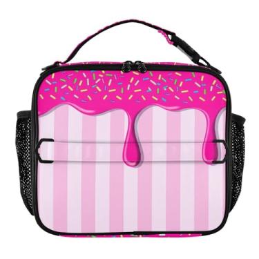 Imagem de Blueangle Lancheira de gelo rosa para homens mulheres adultos, pequena lancheira para trabalho de escritório piquenique - bolsa térmica portátil reutilizável (412)