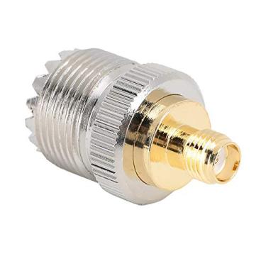 Imagem de Akozon 2 Peças Sma Fêmea para Adaptador Fêmea Uhf Conector 50 Ohm Latão para Antenas, Wi-fi, Cabos Coaxiais-transmissão de Sinal Confiável