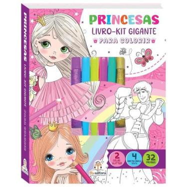 Imagem de Livrokit gigante para Colorir princesas - BLU EDITORA, 3