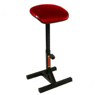 Imagem de Banqueta Para Vigilância Linha Cop Assento Sintético Estrutura Aço Encosto Altura Ajustável Vermelho Design Office Mães