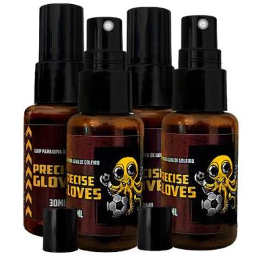 Imagem de Kit 4 Grip Spray Para Luvas De Goleiro 30 ml Futebol Futsal Cola Resis