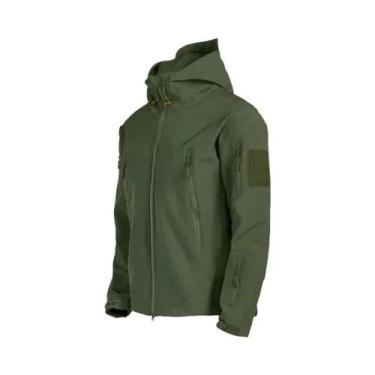 Imagem de Jaqueta Tática Masculina Impermeável Com Capuz, Soft-Shell Casual Mili