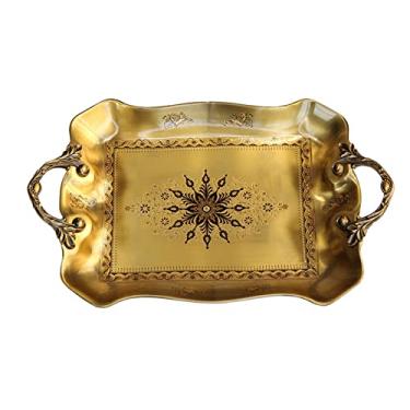 Imagem de Tigela de frutas, prato de frutas, novo estilo chinês, retrô, bandeja de frutas, decoração de sala de estar, tigela de frutas, alça binaural, bandeja de doces, prato de frutas, decorativo, fruteira