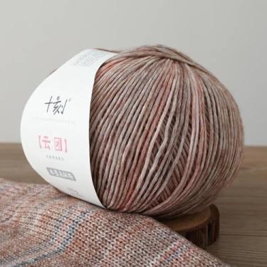 Imagem de SHIKE Fio de ar gradiente macio Cloud-Mass | 200 g, 458 m, 8% lã, 57% acrílico, 35% mistura de algodão | Fio Ombre para tricô e crochê, DIY aconchegante para cachecóis, chapéus, cobertores e