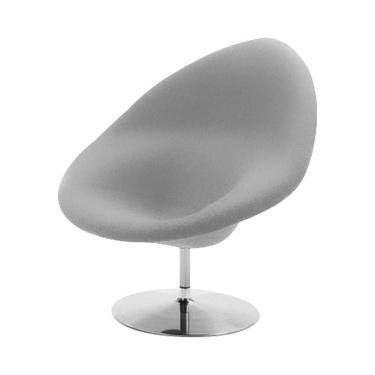 Imagem de Poltrona Design Gondula Suede Cinza