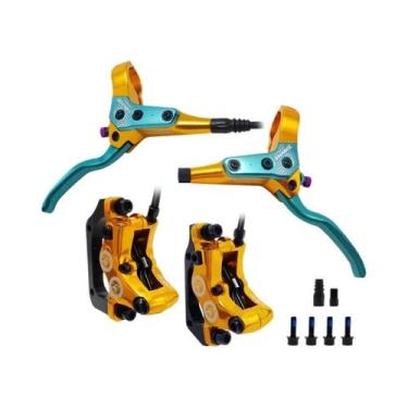 Imagem de Freio a Disco Hidráulico Ultraleve TANKE MTB 4 Pistões Com Pastilhas D