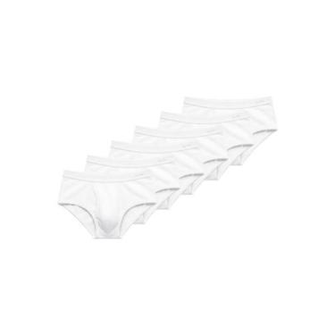Imagem de Kit com 6 Cuecas Slip Lupo com Abertura 546-003, Branco, G