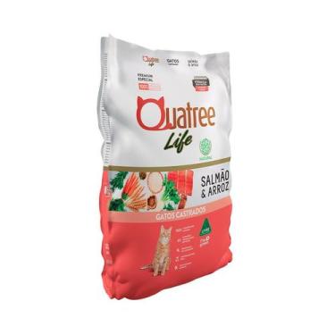 Imagem de Ração Para Gatos Castrados Quatree Life Natural Salmão 1 Kg