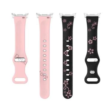Imagem de Pulseira De Silicone Gravada Para Mulheres Para Samsung Galaxy Watch 8