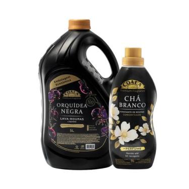 Imagem de Kit Coala Lava Roupas Orquídea Negra 5L Amaciante Chá Branco 1L  Roupa