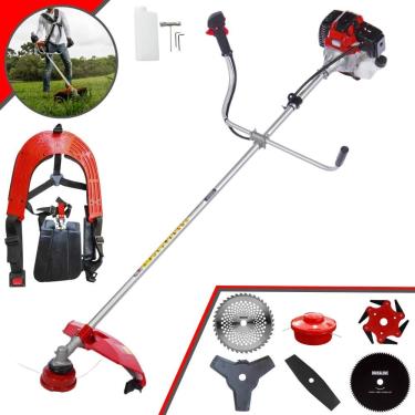 Imagem de Aparador de Grama Toyama RT52L Roçadeira Lateral 2HP 6 em 1 para Corte e Manutenção com Gasolina