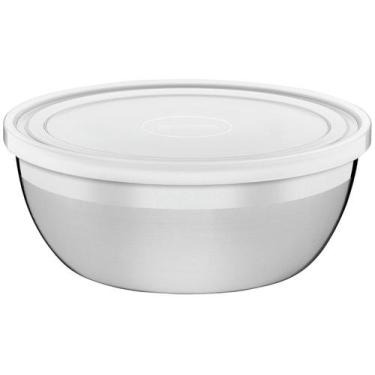Imagem de Pote de Inox Tramontina com Tampa Redondo 800ml - Freezinox, 800ml, Br