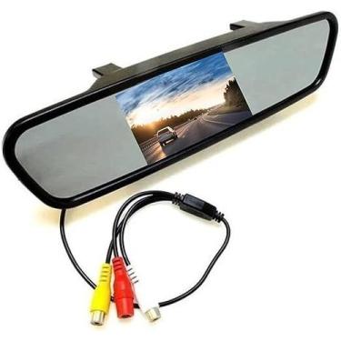 Imagem de Retrovisor de Ré Automotivo Visor Espelho Tela LCD 4.3 polegadas Veicu